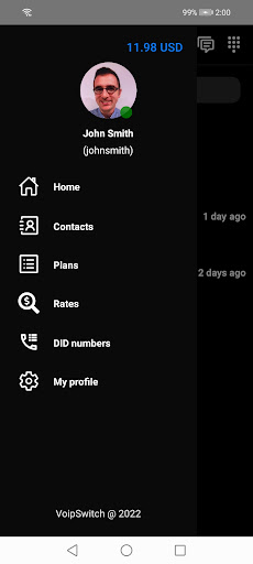 VoipSwitch RCS Screen 2