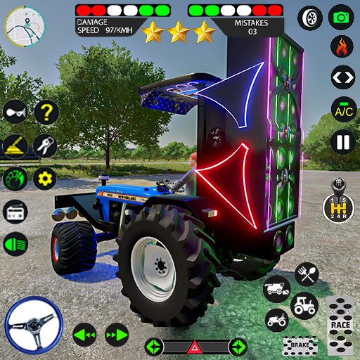 Indian Tractor - Farming Games logo