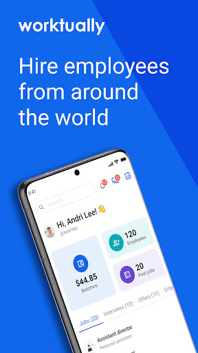 Android application Worktually screenshort