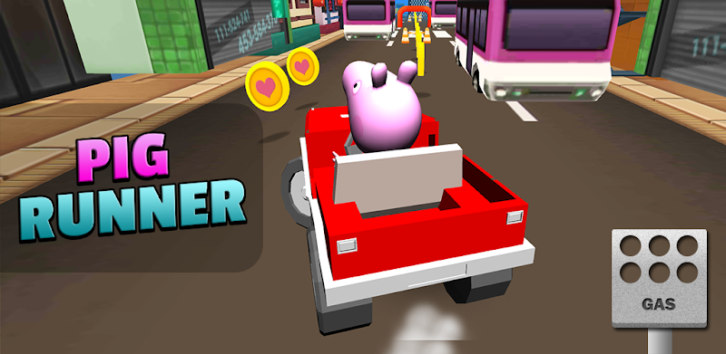 Hippo Pig Car Race Run 3D