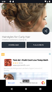 Hairstyles for Curly Hair Screenshot