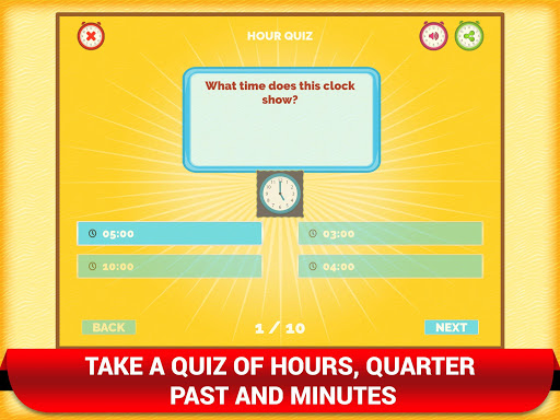 Learning Clock Math Time Game Screen 2