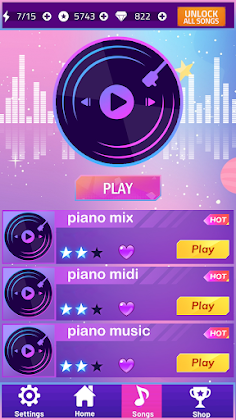 Wejdene Piano Tiles Game - Screenshot 1