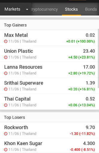 Thailand Stock Market App Screen 3