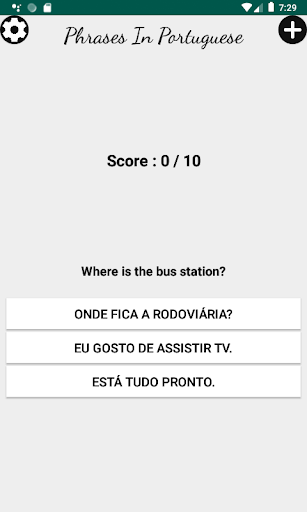 Phrases In Portuguese Screen 2