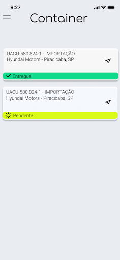 Android application Movtracking Container screenshort