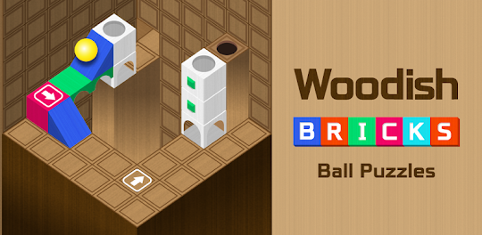 脳トレ - 木のパズル ボール （Woodish Brick & Ball Puzzles）