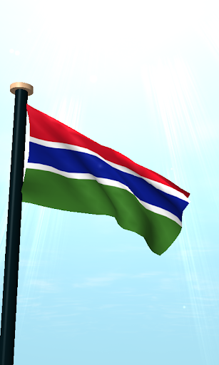 Gambia Flag 3D Live Wallpaper Screen 2