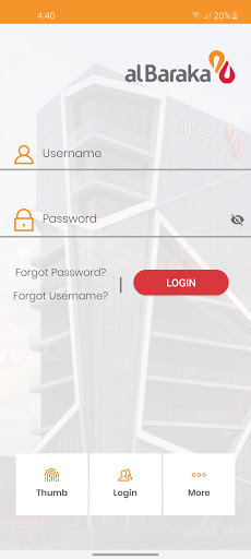 Android application Al Baraka Bank Pakistan screenshort