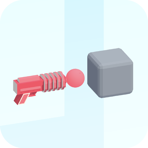 Paint Gun 3D - cube pile stack logo