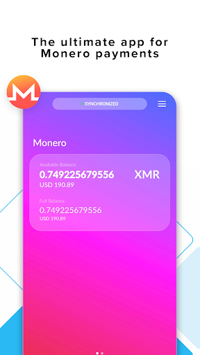 Android application Monero.com by Cake Wallet screenshort
