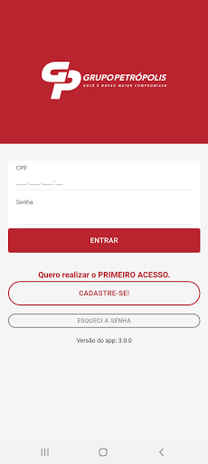 Android application GP Execução screenshort
