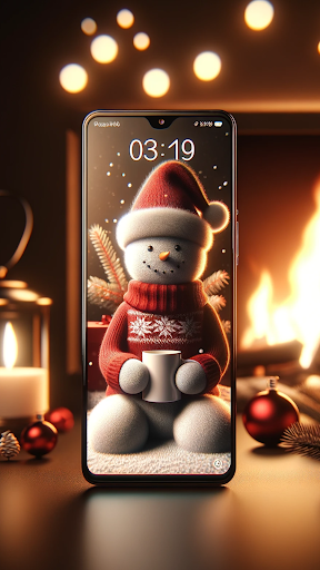 Android application Snowman Wallpaper 4K 3D screenshort