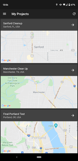 Android application Grid Map It screenshort