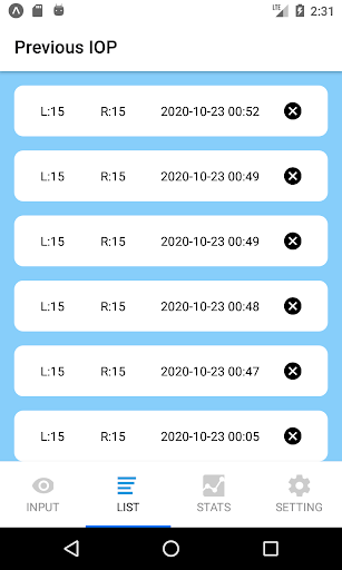 IOP record book Screen 2
