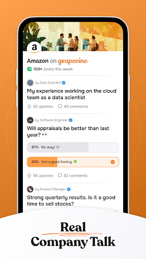 Android application Grapevine: Real Work Talk screenshort
