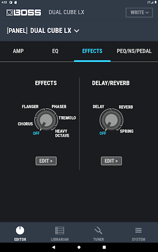 Screenshot of DUAL CUBE LX EDITOR