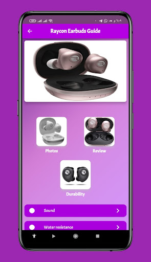 Android application Raycon Earbuds Guide screenshort