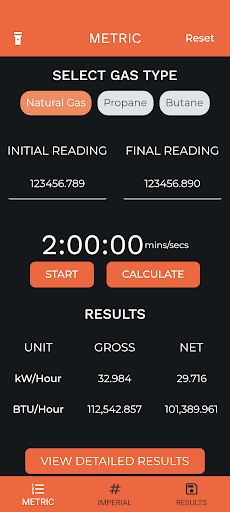 ESC Gas Flow Rate Calculator Screen 2