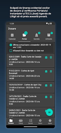 Agenda de Litigii Screen 3