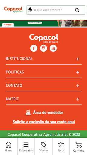 Loja Copacol Screen 2