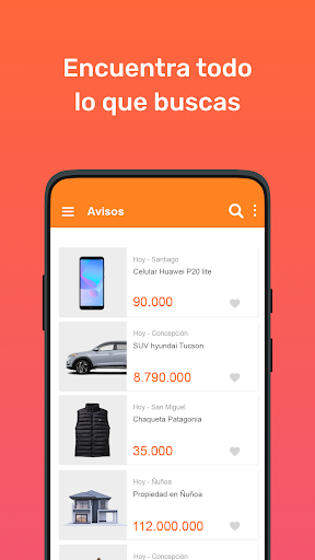 Android application Yapo.cl screenshort