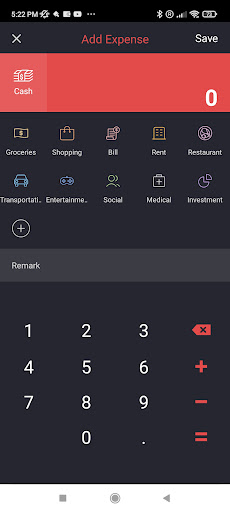 Android application Remember - Expense and Income screenshort