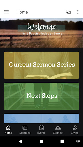 Android application First Baptist Independence screenshort