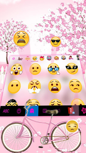 Sakura Bicycle Keyboard Theme Screen 3
