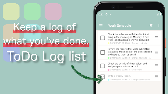 ToDo list with logging, a free and simple tool 2.4.1 APK screenshots 1