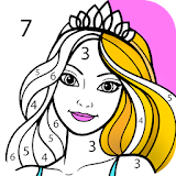Princess Color by Number  -  Princess Coloring Book icon