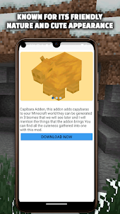 Cute Capybara Mod for MCPE