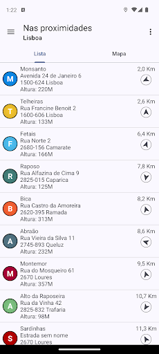 Visualização do aplicativo