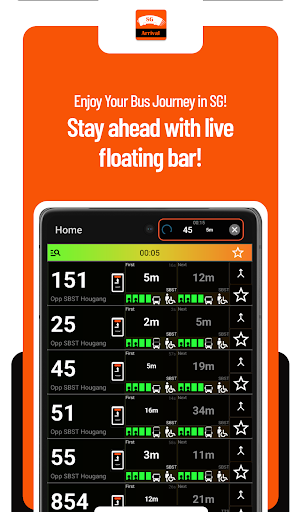Floating View - SG Bus Arrival Screen 3