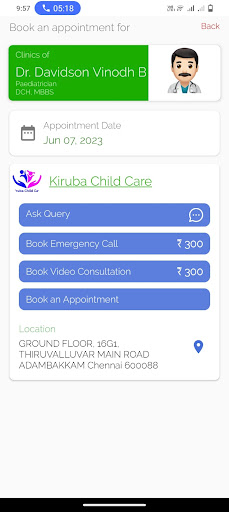 Kiruba Child Care Screen 2