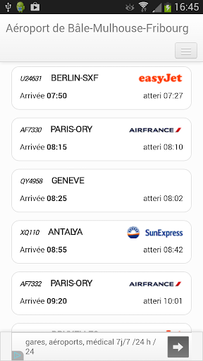 Bâle-Mulhouse aéroport Screen 2