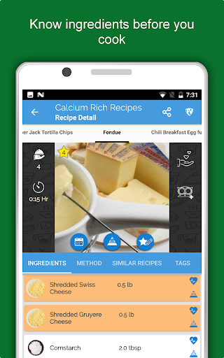 Screenshot of Calcium Rich Food Recipes