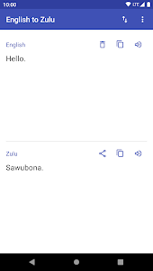 Zulu to English Translator