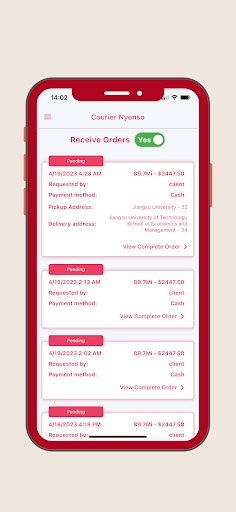 Android application Nyonso Partner screenshort