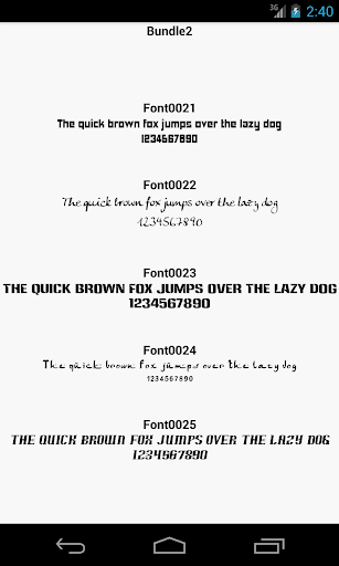 Fonts for FlipFont 2