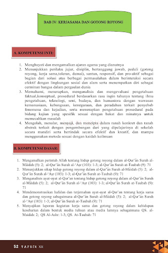 Tafsir MA Kelas XII KSKK 2019 Indonesia