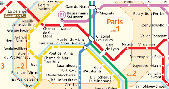 파리 메트로지도 파리 RER 기차 지하철 버스지도