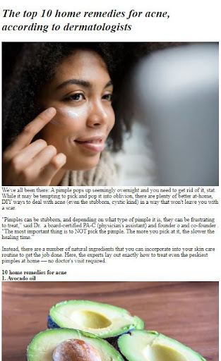 Acne Natural Remedies Tips screenshot 1