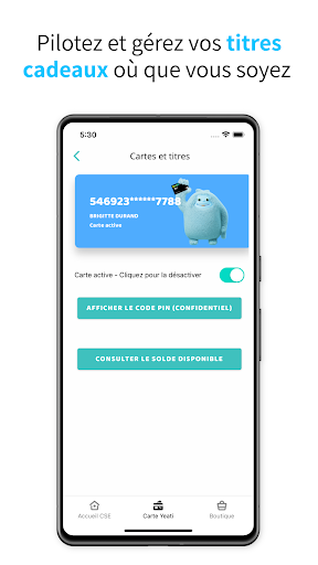 Android application Yeati screenshort