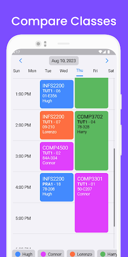 Android application UQ Social Timetable screenshort