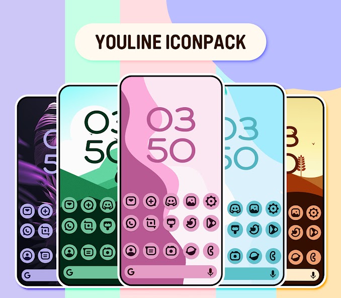 YouLine : Adaptive Iconpack 1.3 APK + Mod (Unlimited money) إلى عن على ذكري المظهر