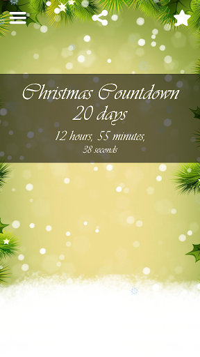 Android application Christmas Count Down screenshort