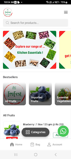 Android application FruFest screenshort