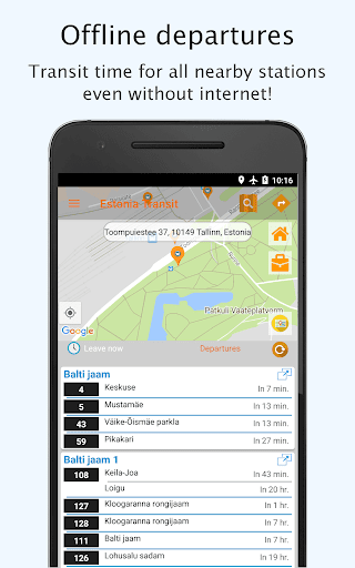 Android application Tallinn Eesti Transit screenshort