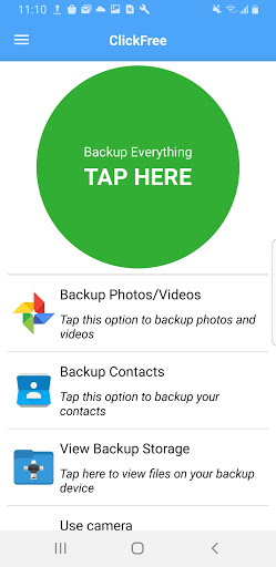 Android application ClickFree screenshort